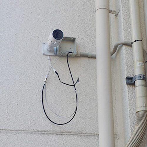 愛西市防犯カメラ設置工事風景2