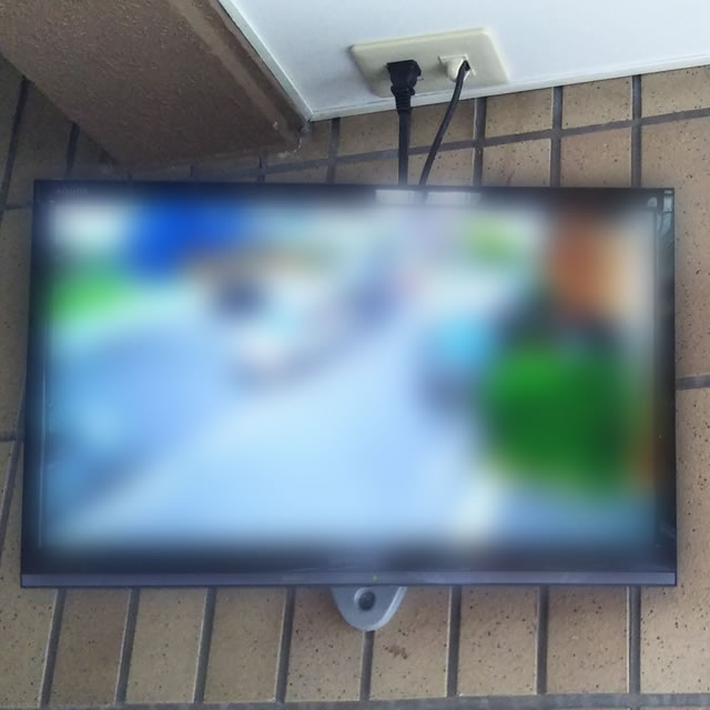 奈良県奈良市マンションエントランスでのモニター設置工事
