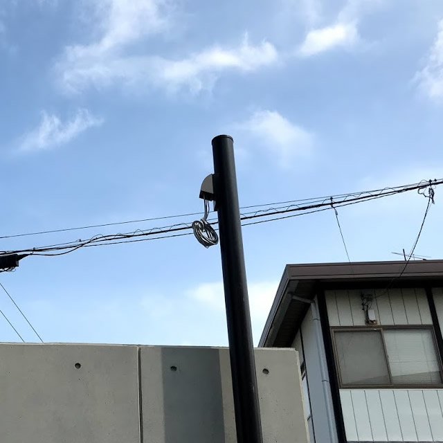 駐車場防犯カメラ施工前