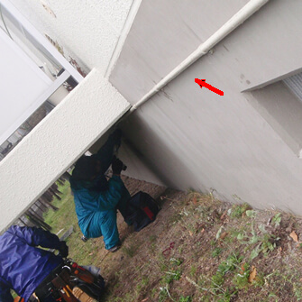 豊田市ベランダ下配管工事3
