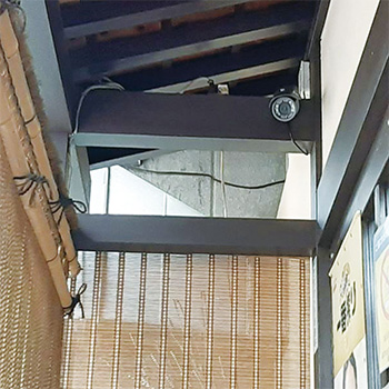 群馬県前橋市の店舗で防犯カメラ設置