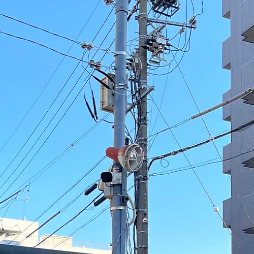 公園に設置した防犯カメラ