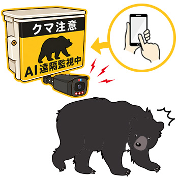 熊を検知・スマホ通知する熊検知AI