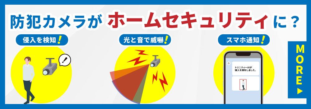 ホームセキュリティになるAI防犯カメラ
