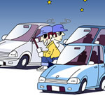 駐車場に隠しカメラ