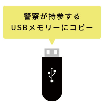 警察のUSBにコピー