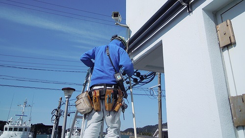 漁業の現場で防犯カメラ