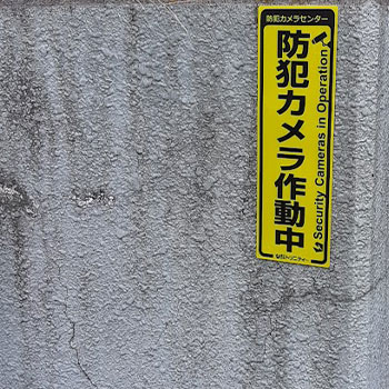 塀からの侵入を警戒する