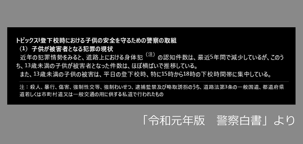 登下校中の児童の学区内での犯罪飼料