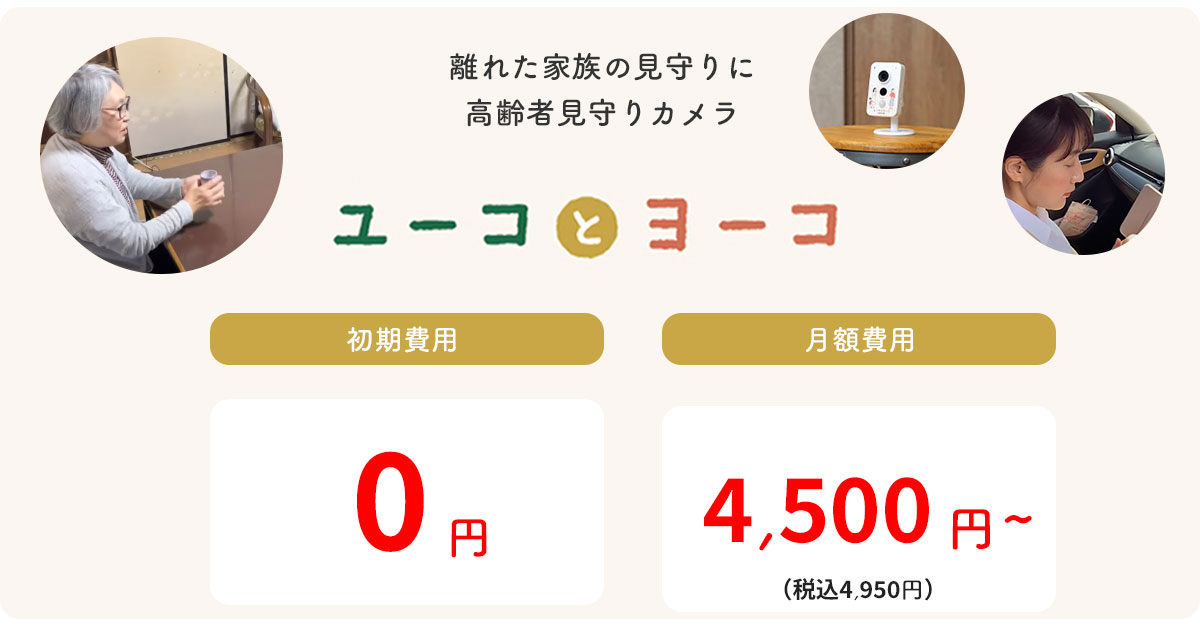 インターネット環境・Wi-Fi不要の高齢者見守りカメラ