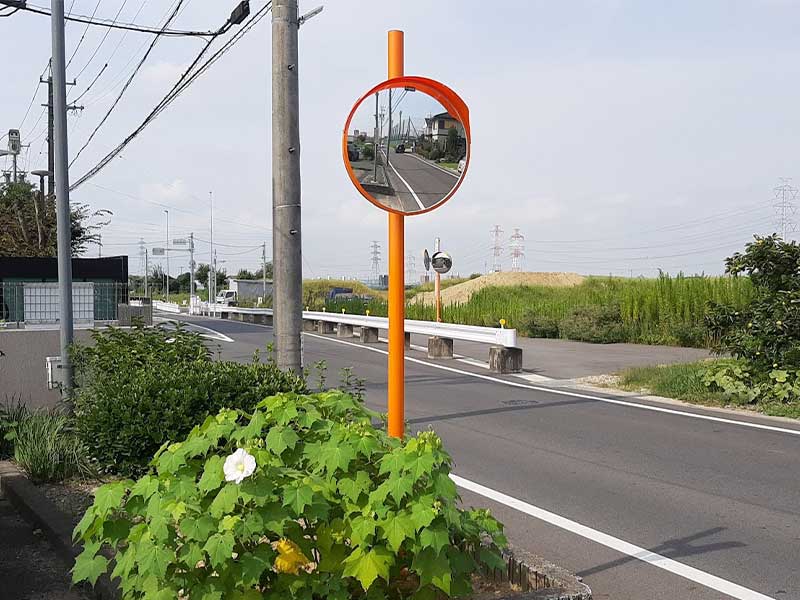 カーブミラー取付工事